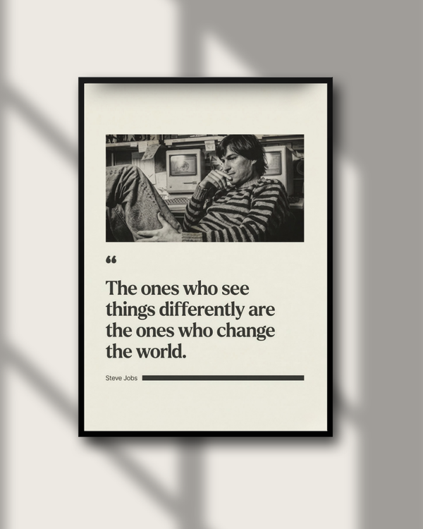 Steve Jobs Change The World Quote Poster | Vintage Tech Wall Art