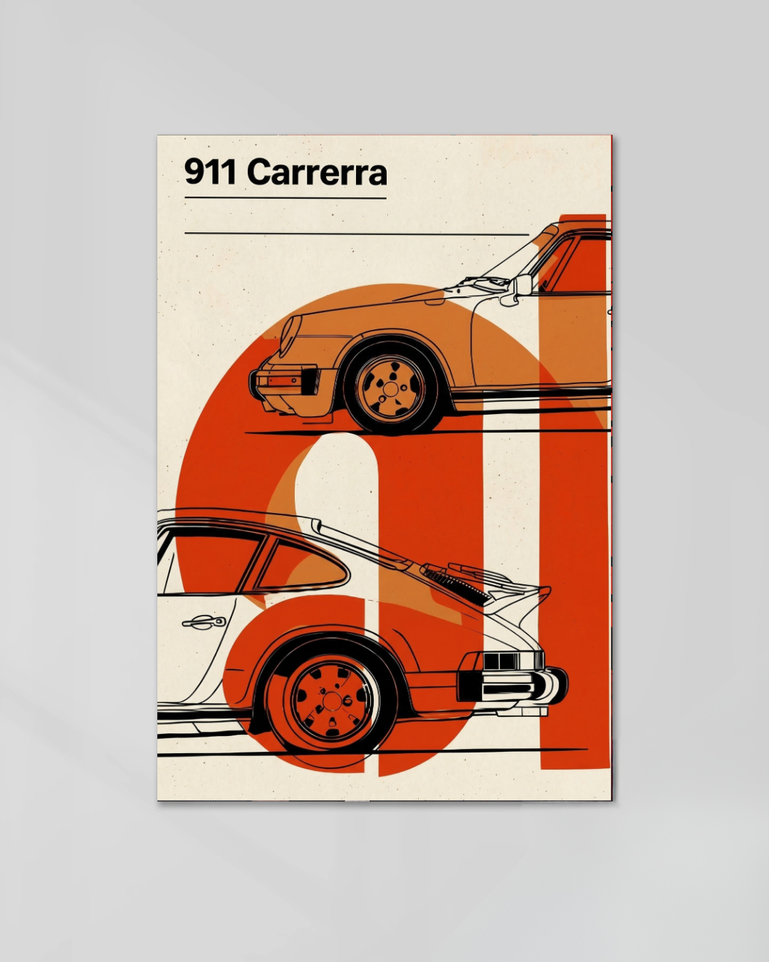 Porsche 911 | Orange | Car Posters