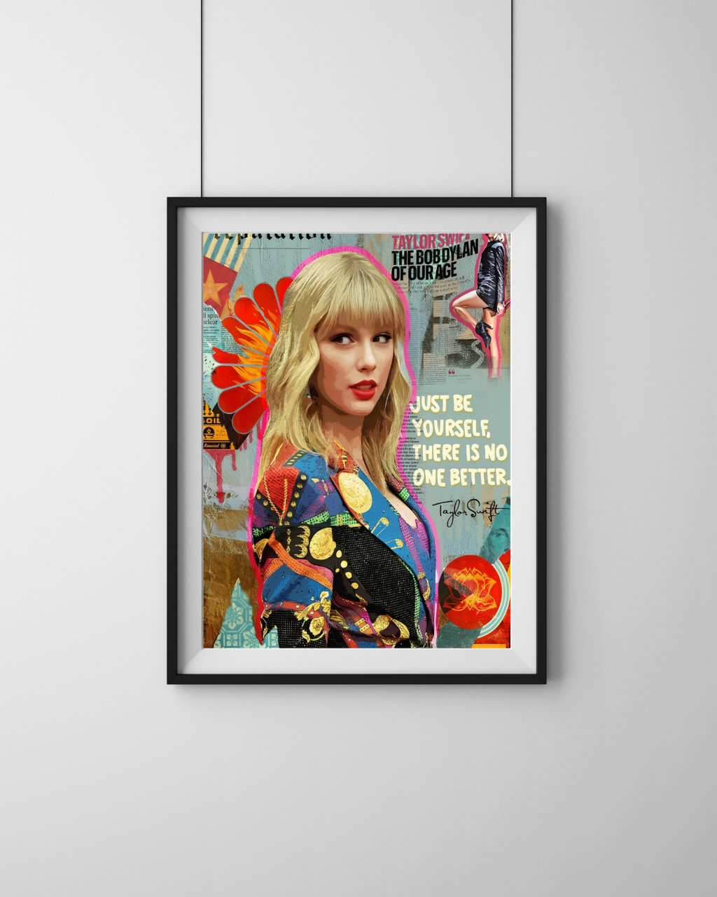 Taylor Swift Pop Art Quote Poster | Grunge Aesthetic Room Decor
