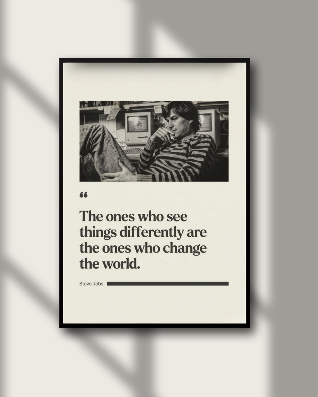 Steve Jobs Change The World Quote Poster | Vintage Tech Wall Art