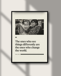 Steve Jobs Change The World Quote Poster | Vintage Tech Wall Art