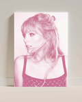Taylor Swift Pink Portrait Poster | Pop Icon Aesthetic Wall Art