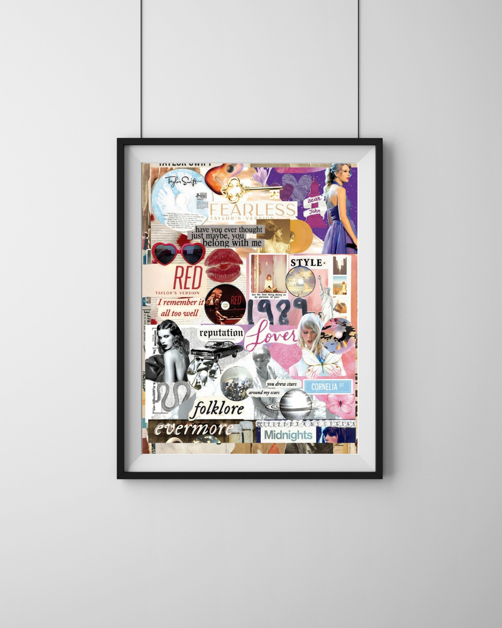 Taylor Swift All Eras Aesthetic Poster | Swiftie Wall Art for Room