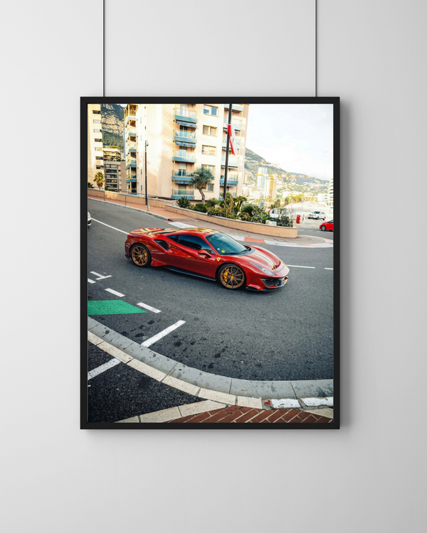 Ferrari F8 Tributo Luxury Poster | Supercar Wall Art | Man Cave