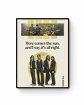 The Beatles Here Comes The Sun Poster | Vintage Retro Band Wall Art