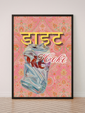 Diet Coke Hindi Pop Art Poster | Aesthetic Pink Wall Art for Room