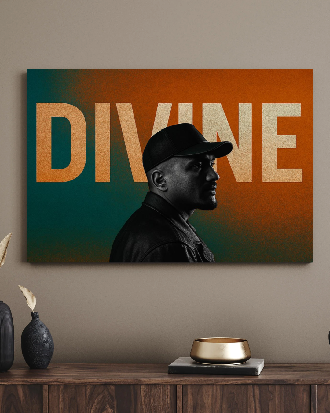 Divine Profile Icon Poster | Desi Hip-Hop Street Wall Art