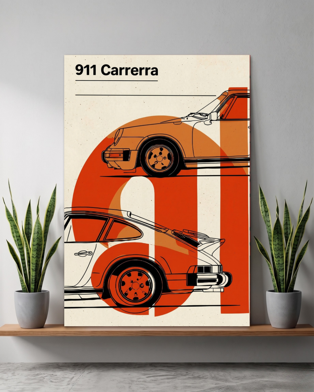 Porsche 911 | Orange | Car Posters