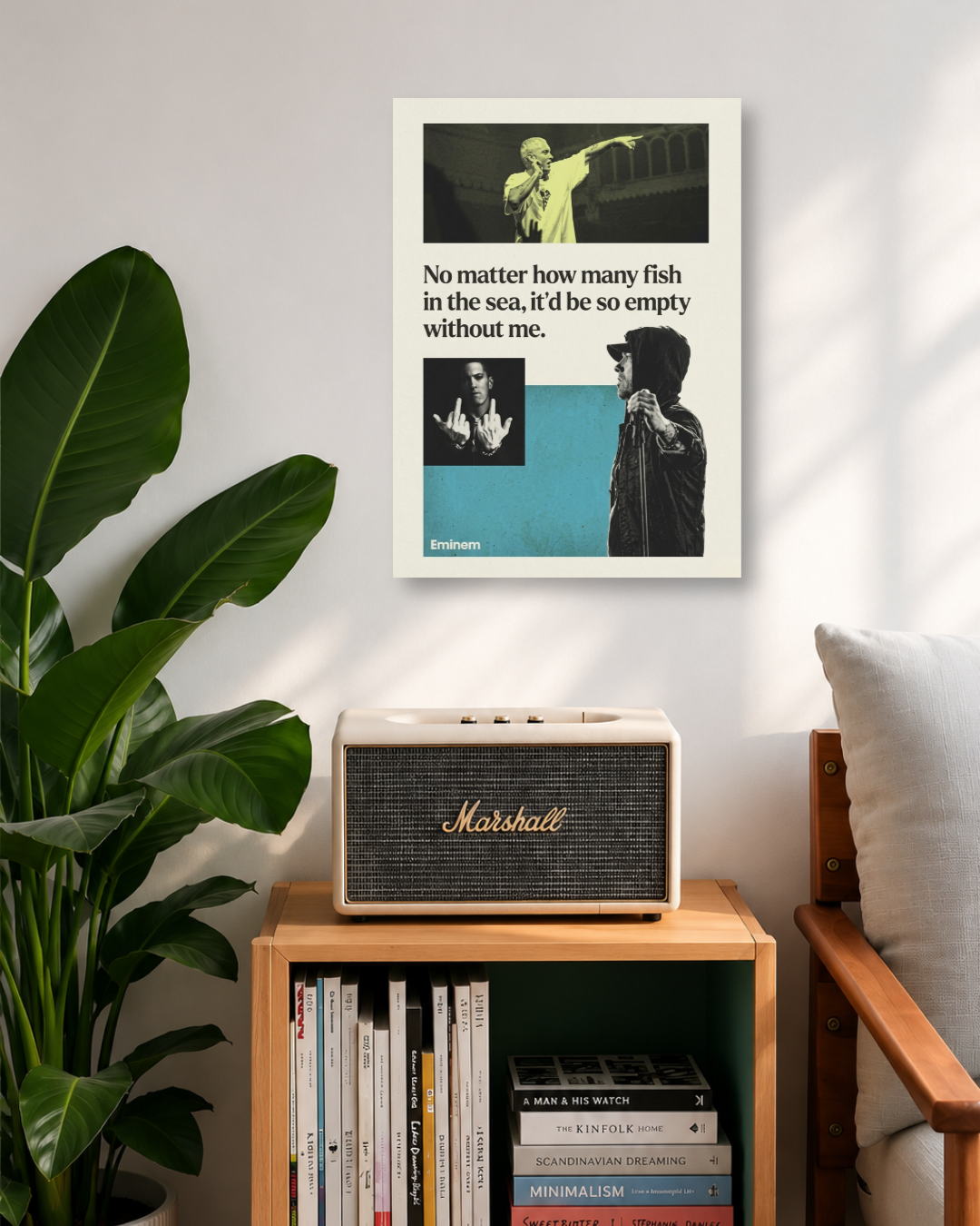 Eminem Without Me Quote Poster | Aesthetic Hip-Hop Wall Art for Room