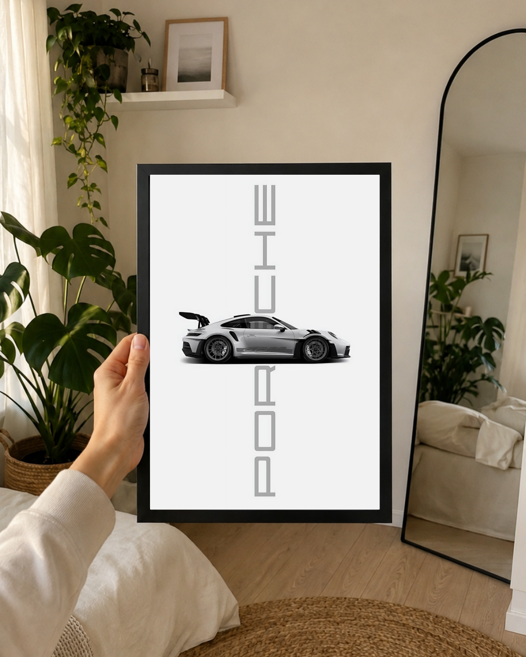 Porsche 911 GT3 RS Minimal Poster | Luxury Car Wall Art | Office Decor
