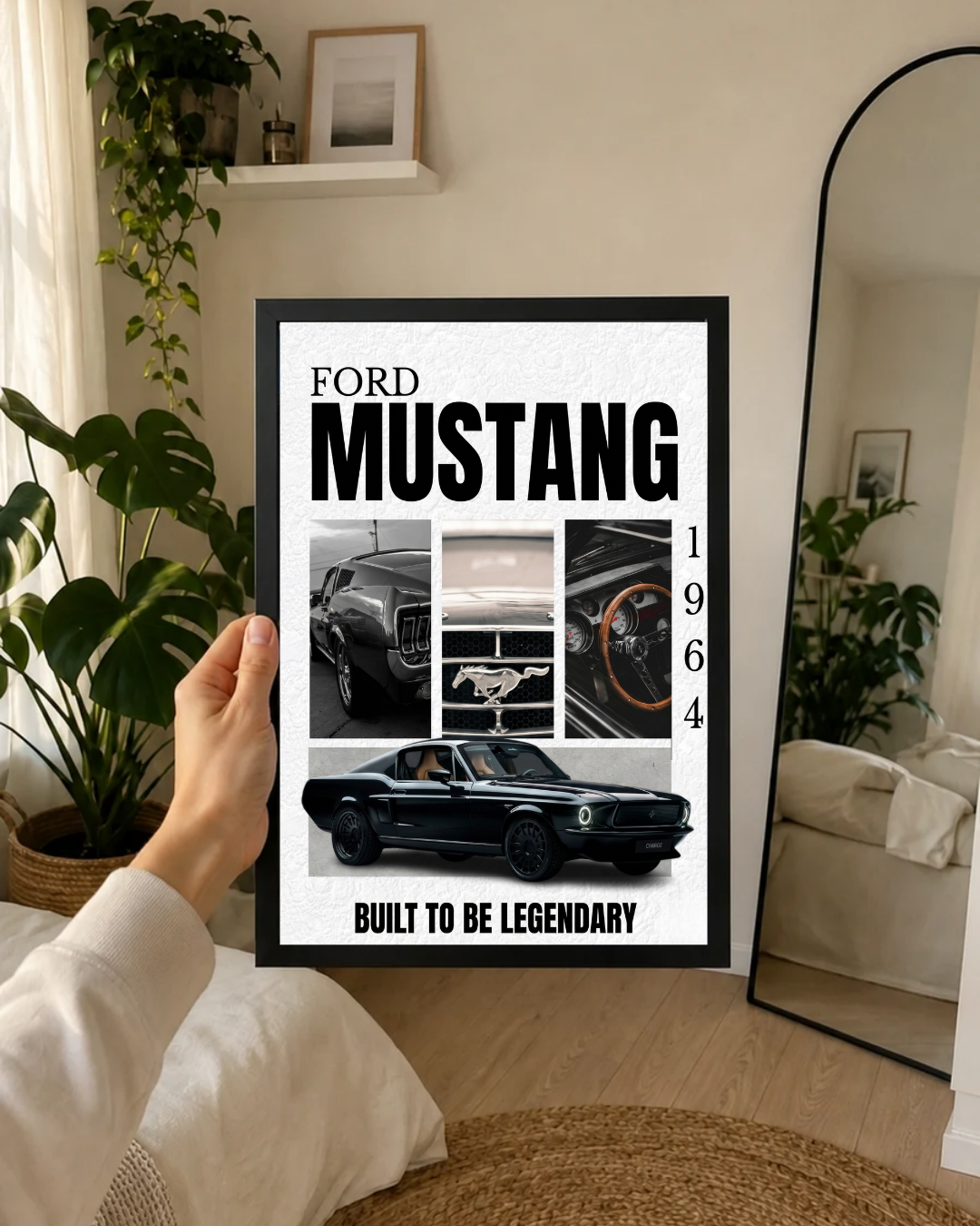 Ford Mustang 1964 Classic Poster | Muscle Car Wall Art | Room Decor