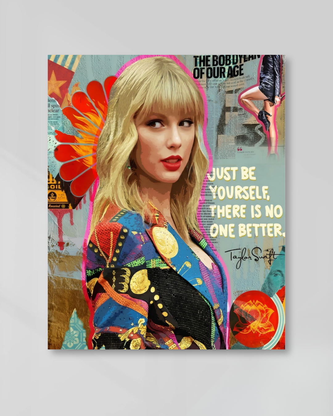 Taylor Swift Pop Art Quote Poster | Grunge Aesthetic Room Decor