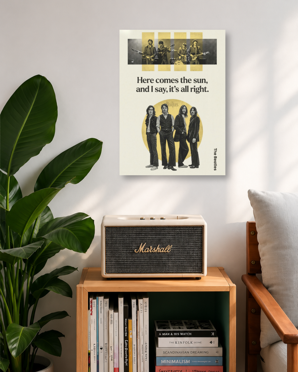 The Beatles Here Comes The Sun Poster | Vintage Retro Band Wall Art