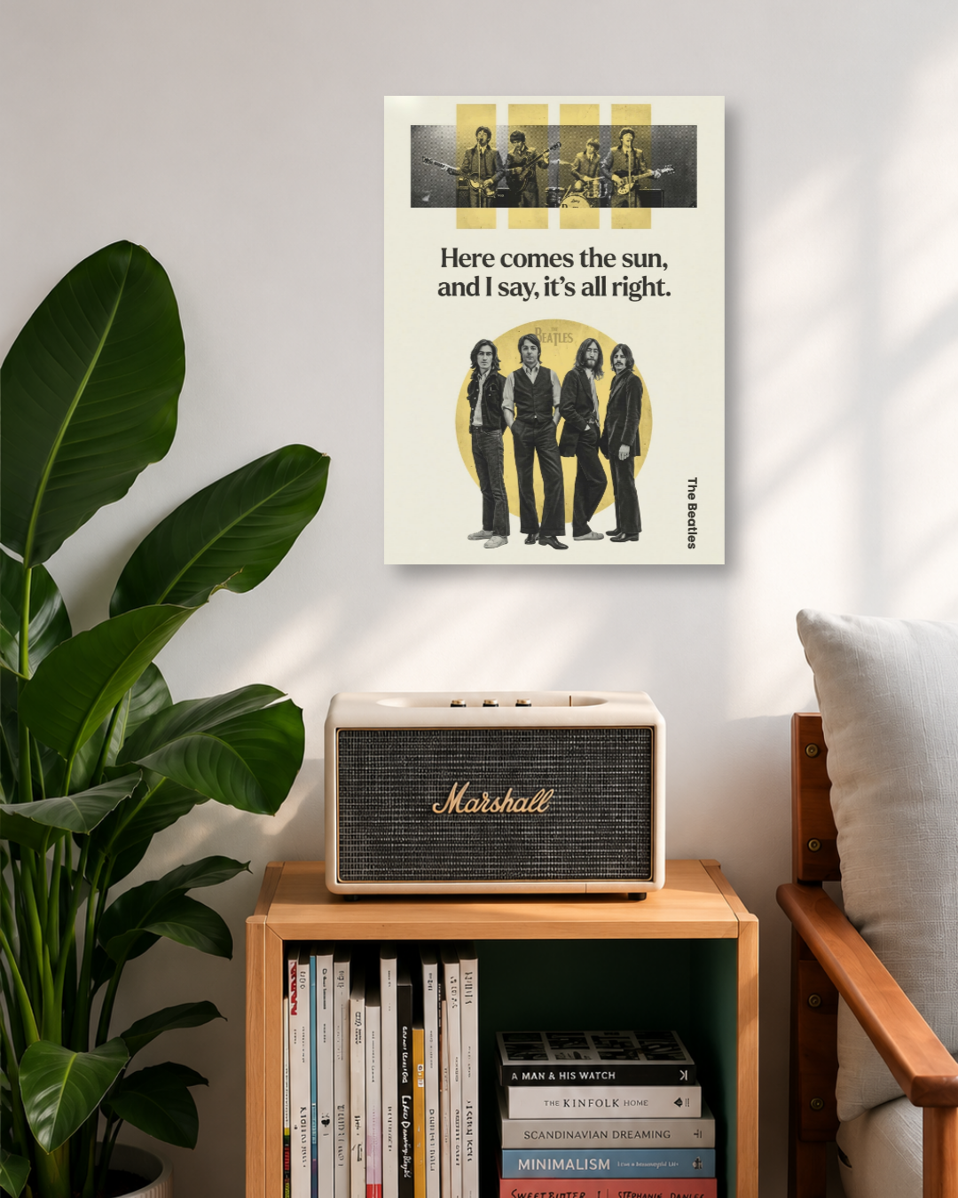 The Beatles Here Comes The Sun Poster | Vintage Retro Band Wall Art