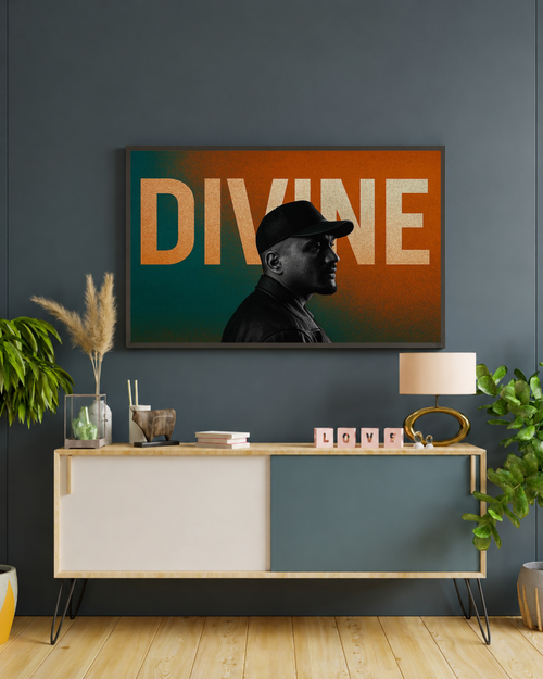 Divine Profile Icon Poster | Desi Hip-Hop Street Wall Art