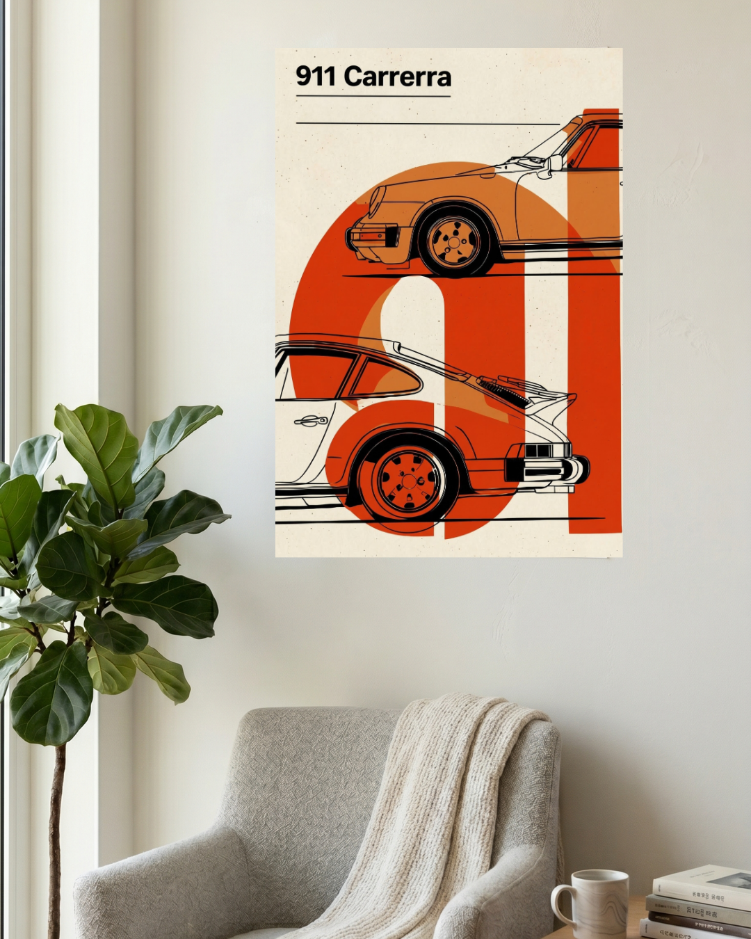 Porsche 911 | Orange | Car Posters