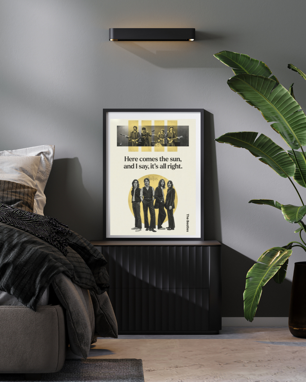 The Beatles Here Comes The Sun Poster | Vintage Retro Band Wall Art