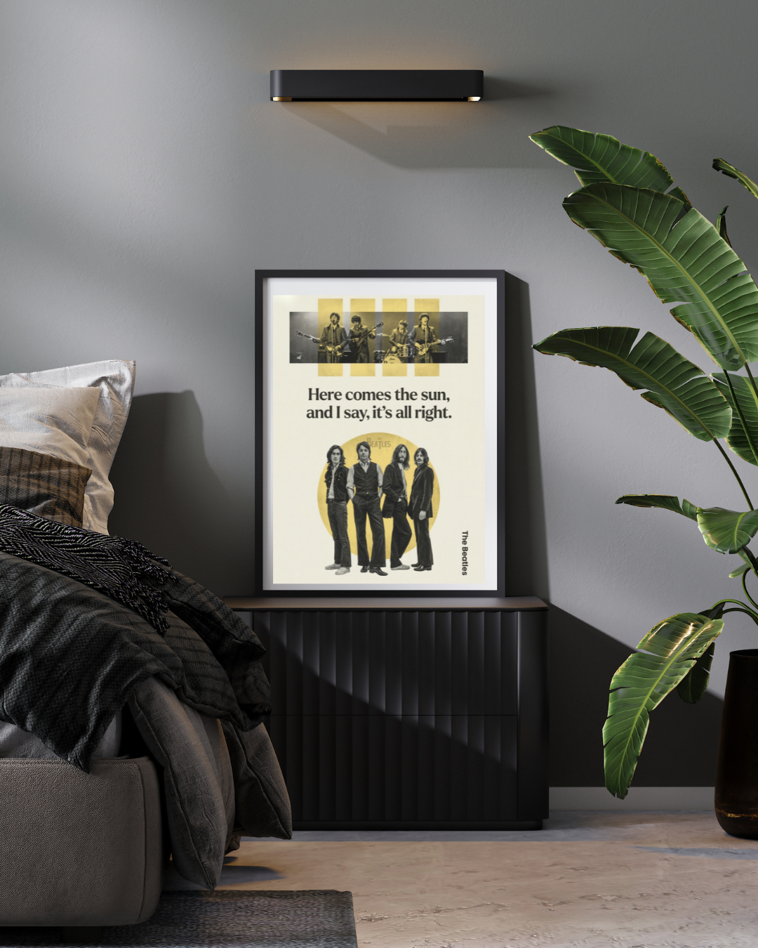 The Beatles Here Comes The Sun Poster | Vintage Retro Band Wall Art