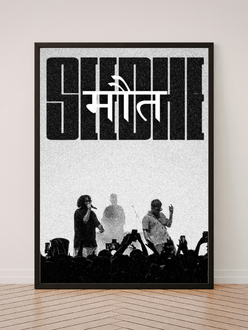 Seedhe Maut Live Silhouette Poster | Desi Hip-Hop Wall Art for Room