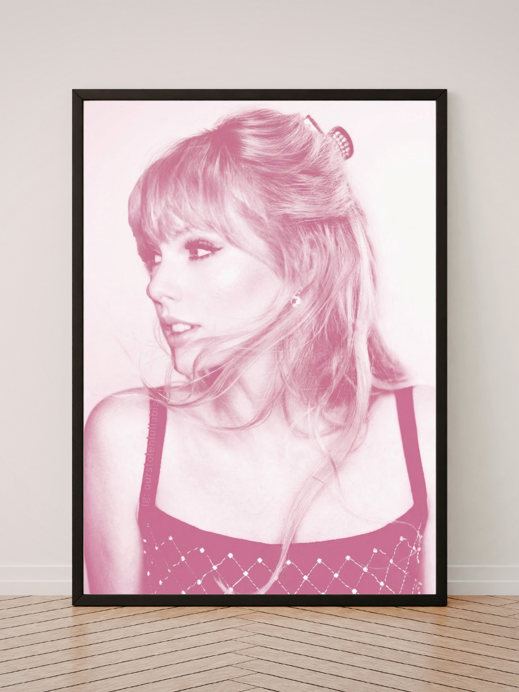 Taylor Swift Pink Portrait Poster | Pop Icon Aesthetic Wall Art