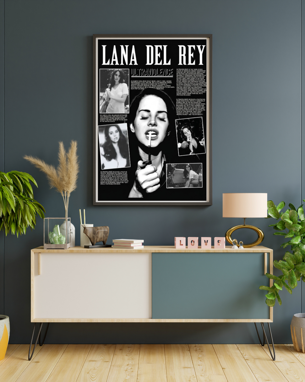 Lana Del Rey Ultraviolence Poster | Vintage Zine Music Wall Art