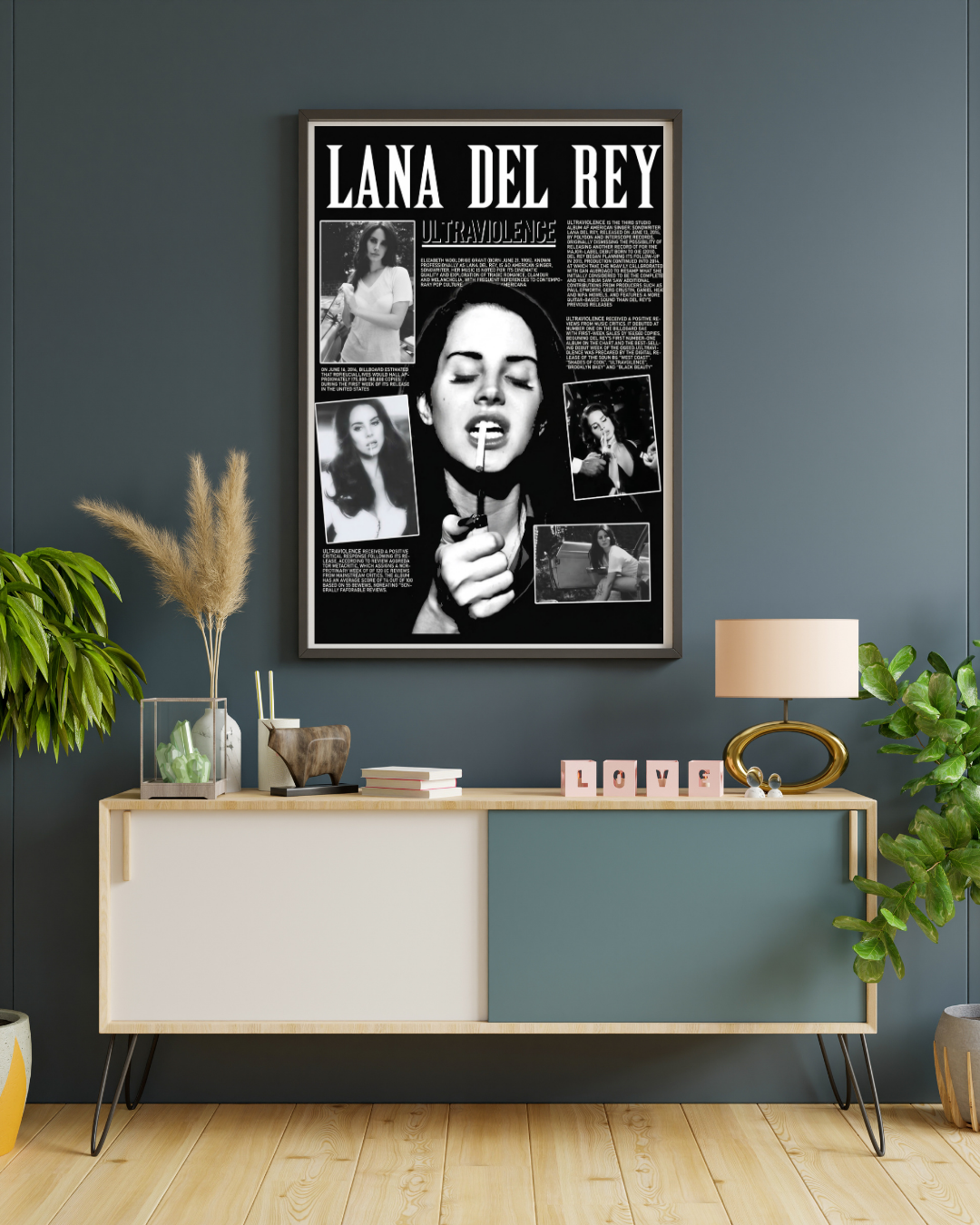 Lana Del Rey Ultraviolence Poster | Vintage Zine Music Wall Art