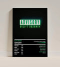 Diljit Dosanjh Advisory Tracklist Poster | Cyberpunk Neon Wall Art for Room