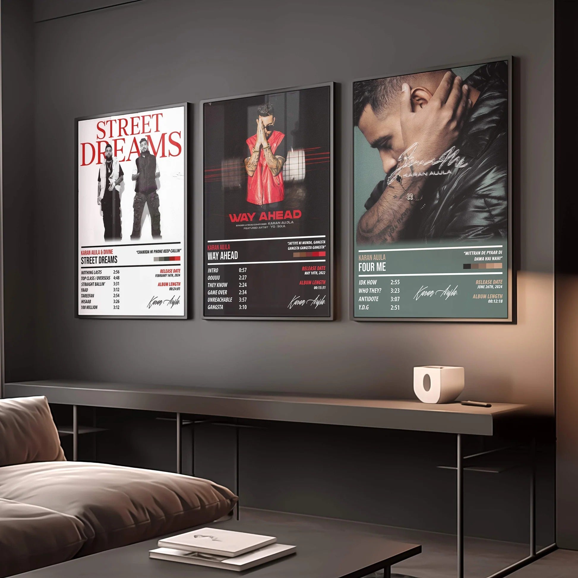 Karan Aujla & Divine Street Dreams Poster | Indo-Canadian Hip-Hop Wall Art